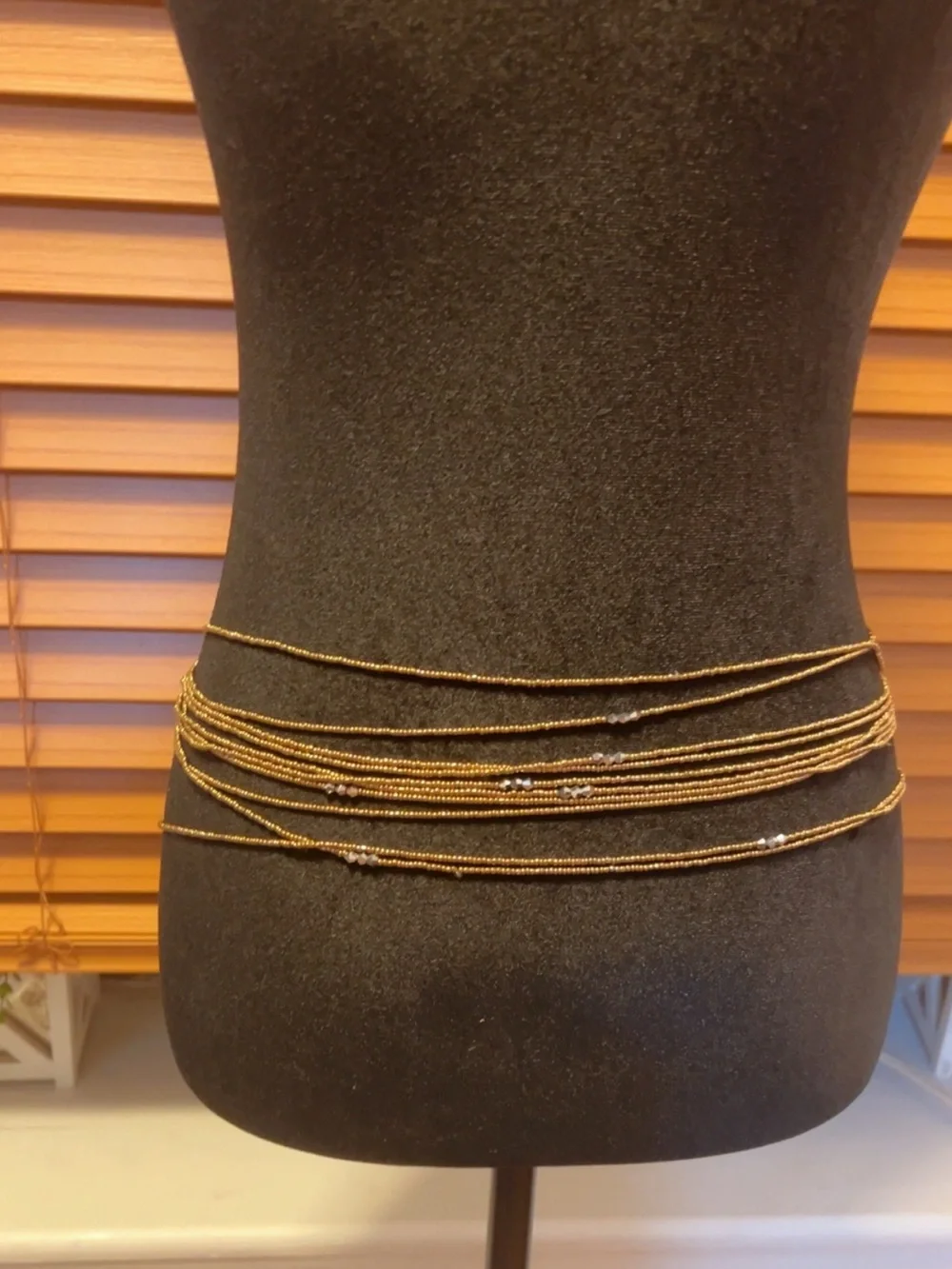 Gold Layered Waist Chain Body Jewelry handmade